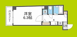 クリザンテーメ 1Kの間取図画像