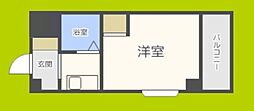 昭和グランドハイツ大淀 ワンルームの間取図画像