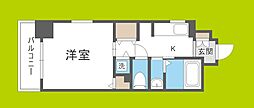 CITYSPIRE靭公園 1Kの間取図画像