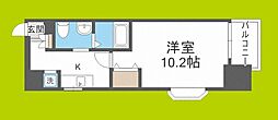 Aden江戸堀 1Kの間取図画像