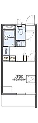 レオパレスふじ 1Kの間取図画像