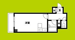 シャトレーヌ北島 ワンルームの間取図画像