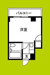 メゾン・ド・アムール鶴橋 ワンルームの間取図画像