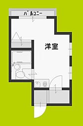 ミュゼ西淡路 1Kの間取図画像