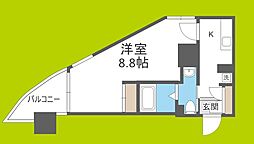 SERENiTE本町グランデ 1Kの間取図画像