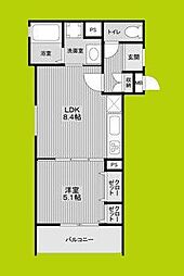 大阪市鶴見区諸口2丁目アパート 1LDKの間取図画像