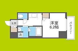 ドゥーエ立売堀 1Kの間取図画像