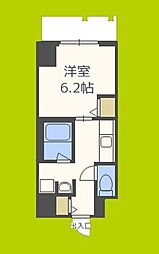 ドゥーエ立売堀 1Kの間取図画像