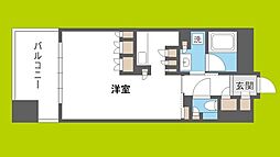 GalileiSinmachi ワンルームの間取図画像