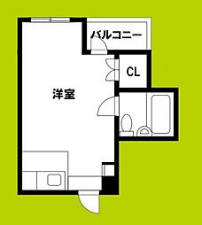エクラ小路 ワンルームの間取図画像