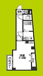 アルバス本庄東 ワンルームの間取図画像