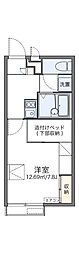テイルザウエスト 1Kの間取図画像