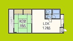 大ケイハイツ 1LDKの間取図画像