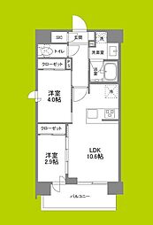 シーズンフラッツ新大阪SOUTH 2LDKの間取図画像