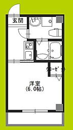グランパシフィック我孫子道 1Kの間取図画像