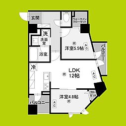 コンフォート泉尾 2LDKの間取図画像