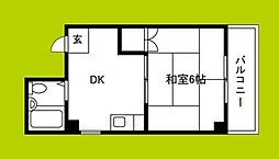 第7東城マンション 1DKの間取図画像