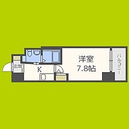 SERENiTE本町グランデ 1Kの間取図画像