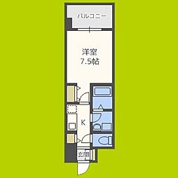 RESIDIA靱公園 ワンルームの間取図画像