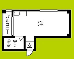 トリル日本橋 ワンルームの間取図画像