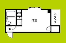 フォレスト・イレブン ワンルームの間取図画像