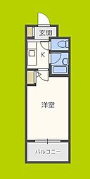 エスリード本町 1Kの間取図画像