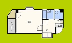 アーバンステージアペックス 1Kの間取図画像