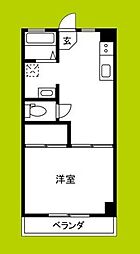 高原ビル 1Kの間取図画像