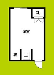 コーポ・有楽1 ワンルームの間取図画像