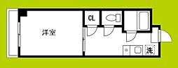 第1パレス東洋 1DKの間取図画像