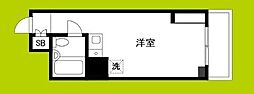 朝日プラザ梅田東2 ワンルームの間取図画像