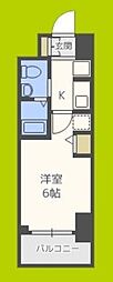 クリスタルグランツ大阪センターSt. 1Kの間取図画像