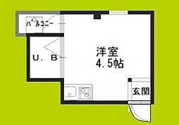 セラヴィ平野上町 ワンルームの間取図画像