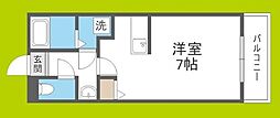 WESTLANDK ワンルームの間取図画像