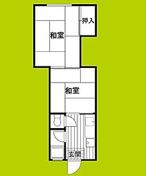 喜連マンション 2Kの間取図画像