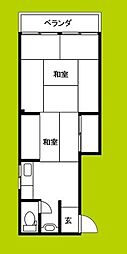 一の丸荘 ワンルームの間取図画像