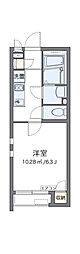 クレイノエラン 1Kの間取図画像