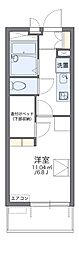 レオパレス舎利寺CF 1Kの間取図画像