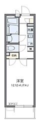 ベルフルール 1Kの間取図画像