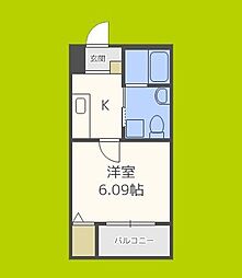 ファーストハウス 1Kの間取図画像