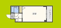 JPアパートメント東淀川2 ワンルームの間取図画像