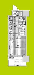 プレリス尼崎レーネヴィア 1Kの間取図画像