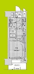 プレリス尼崎レーネヴィア 1Kの間取図画像