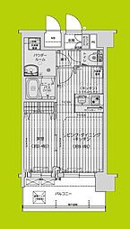 プレリス尼崎レーネヴィア 1LDKの間取図画像