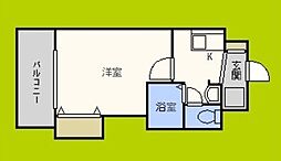 エムプラザ長堀弐番館 1Kの間取図画像