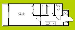 井高野レジデンス 1Kの間取図画像