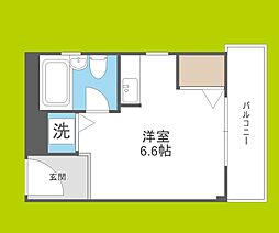 ヒラクハイツ ワンルームの間取図画像