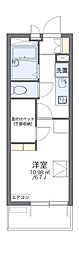 レオパレス雅 1Kの間取図画像