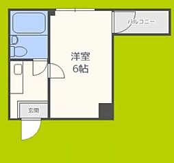 エルグリーン東住吉 1Kの間取図画像
