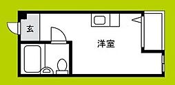 RISE・ONE東住吉2 ワンルームの間取図画像
